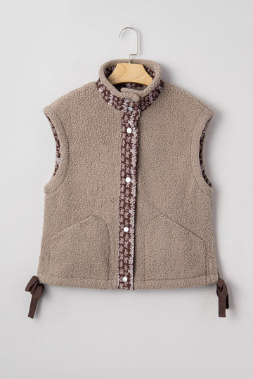 Goat Side Bows Sherpa Fleece Vest